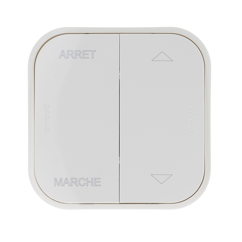 Interrupteur individuel de volets roulants saillie Profil Eco - blanc
