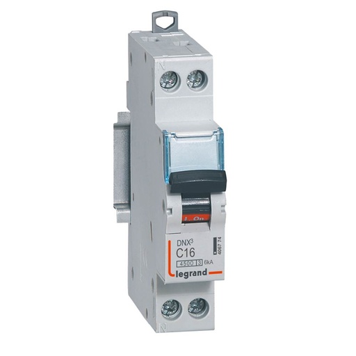 [LEG406774] Disjoncteur DNX³ 4500 - vis/vis - U+N 230V~ 16A - 4,5kA - courbe C - 1 module